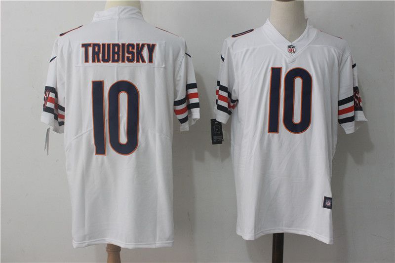 Men Chicago Bears #10 Trubisky White Nike Vapor Untouchable Limited NFL Jerseys->atlanta falcons->NFL Jersey